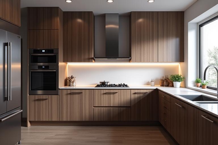 Gabinetes de cocina personalizados con acabados premium