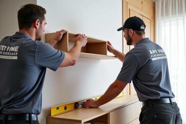 Equipo profesional de instalación de muebles